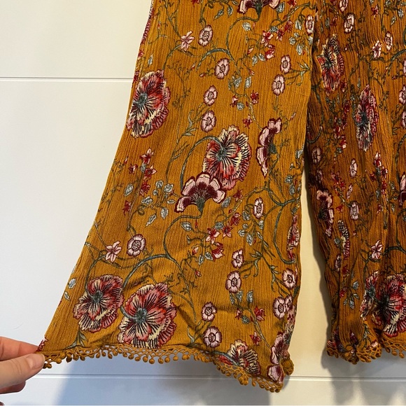 Patrons of Peace | Floral Mustard Jumpsuit - Picture 4 of 14